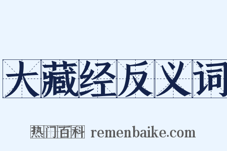 大藏经反义词是什么意思的图片